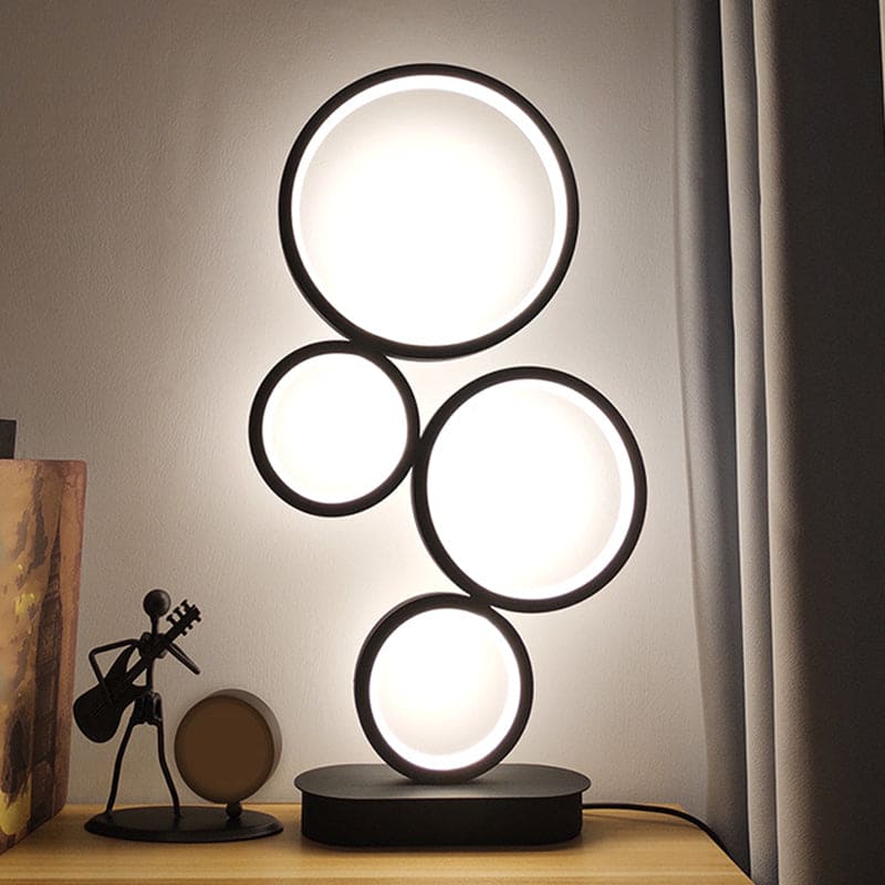Modern Cirkelformad Bordslampa – Unik Design