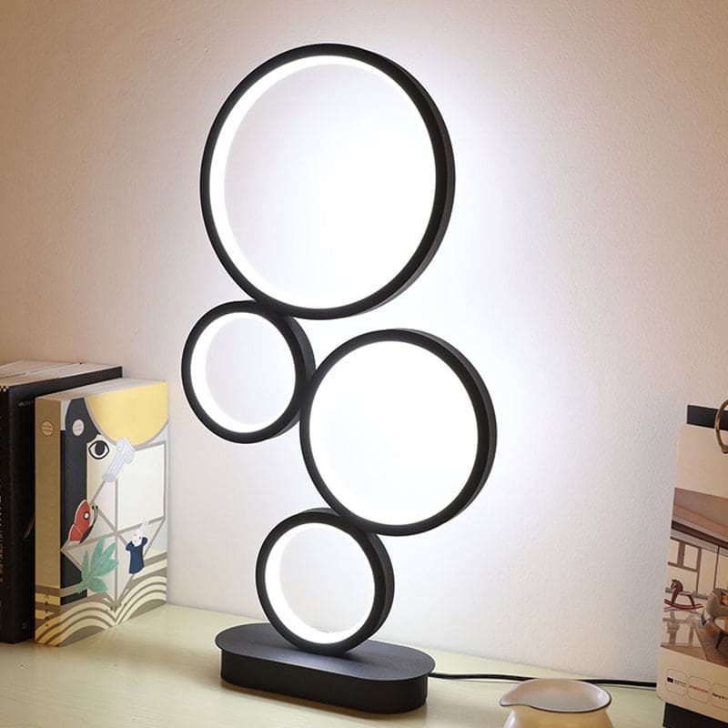 Modern Cirkelformad Bordslampa – Unik Design